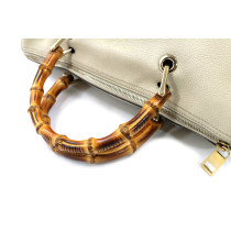 Gucci Boston Bamboo Pelle Panna