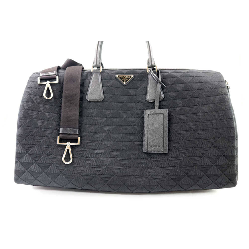 Prada Borsa da Viaggio Symbole Tela Nera