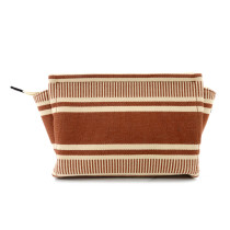 Celine Pochette Thais Tessuto Arancione e Bianco