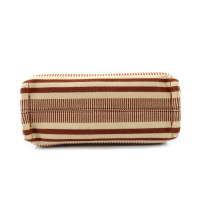 Celine Pochette Thais Tessuto Arancione e Bianco
