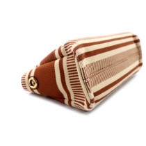 Celine Pochette Thais Tessuto Arancione e Bianco