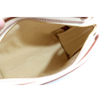 Celine Pochette Thais Tessuto Arancione e Bianco