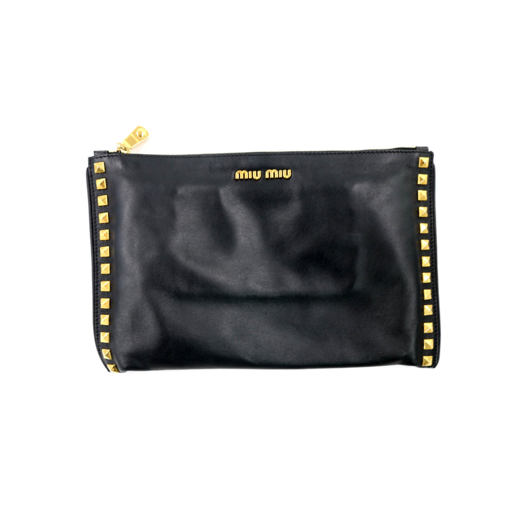 Miu Miu Pochette Pelle Nera