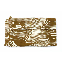 Prada Pochette Tessuto Senape e Beige