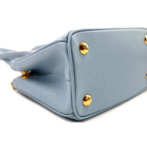 Prada Galleria Mini Pelle Saffiano Celeste