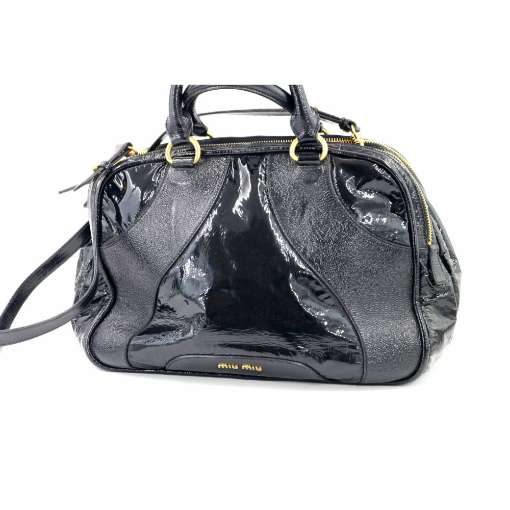 Miu Miu Bowling Bag Vernis Nera