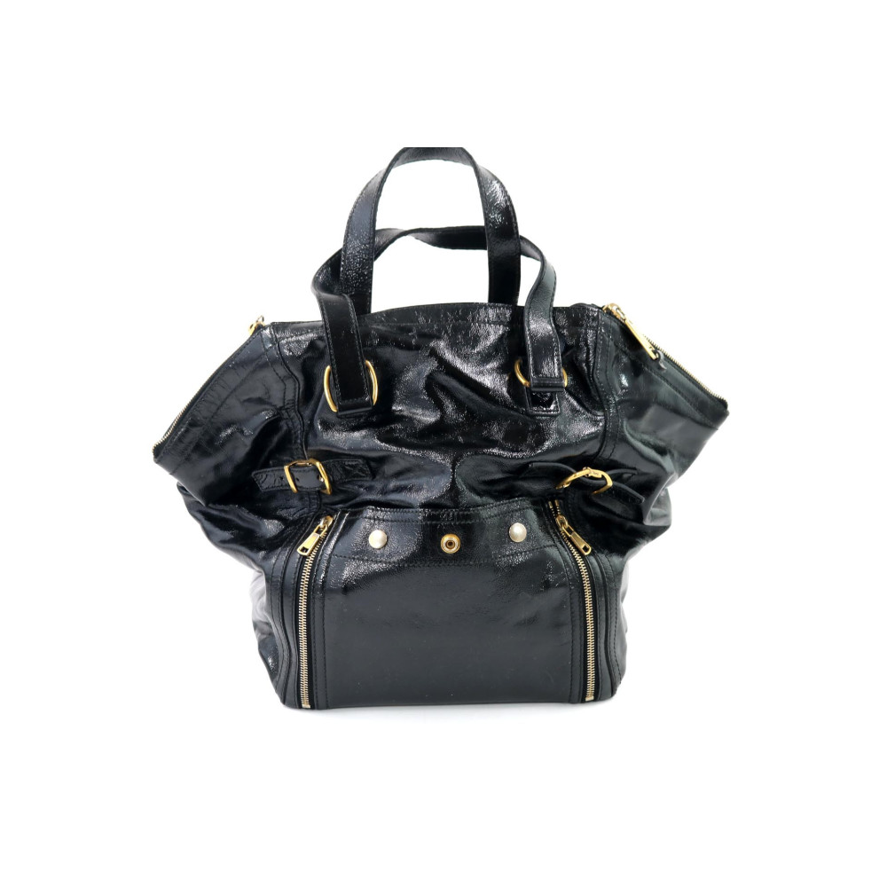 Saint Laurent Downtown Vintage Pelle Lucida Nera