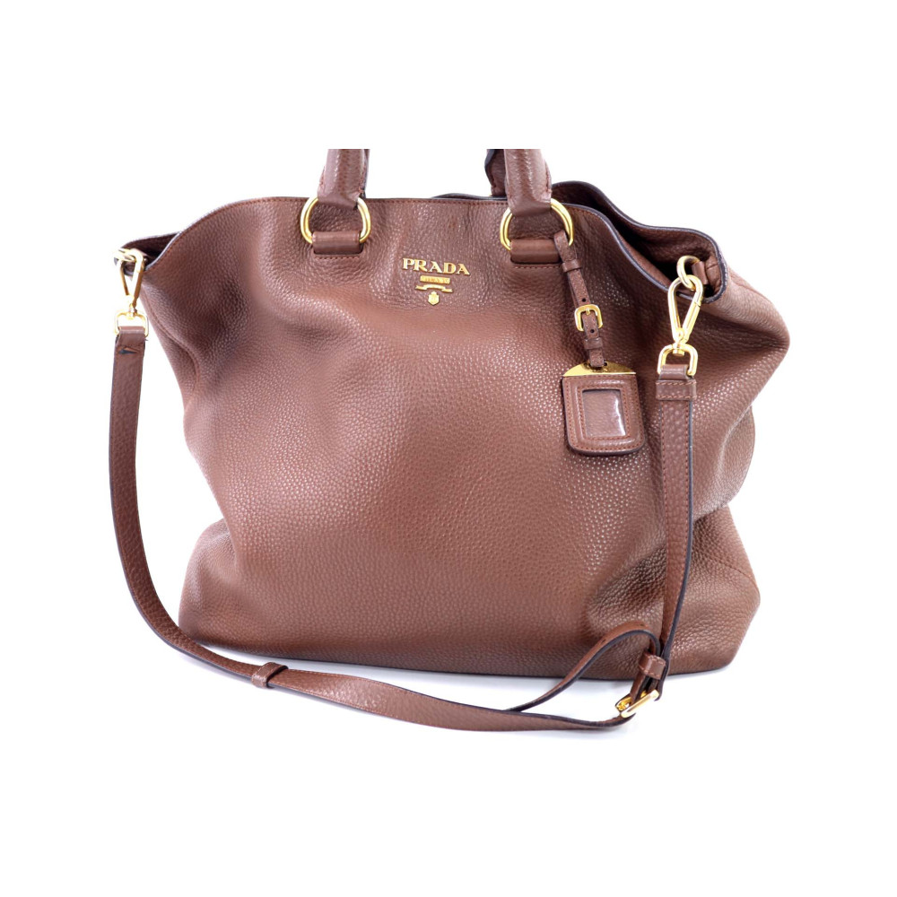 Prada Shopping Pelle Marrone