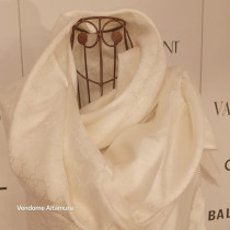 Gucci Stola Viscosa, Modal e Seta Panna