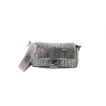 Fendi Baguette Paillettes Argento