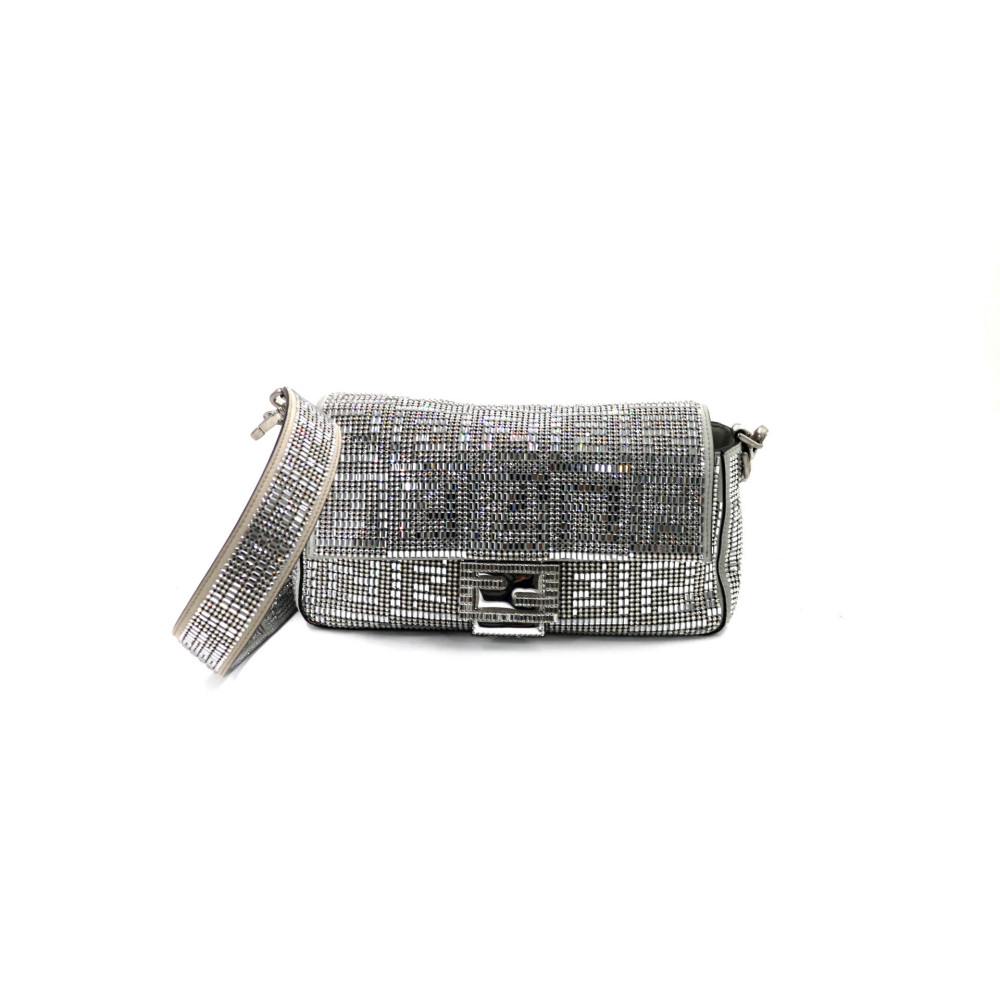 Fendi Baguette Paillettes Argento