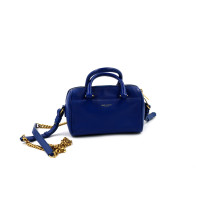 Saint Laurent Bauletto Pelle Blu