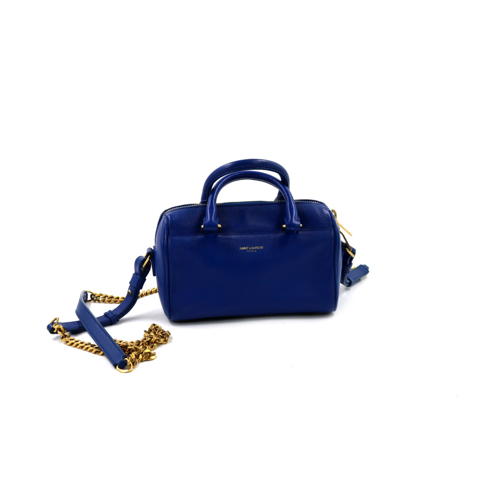 Saint Laurent Bauletto Pelle Blu