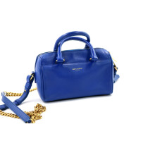 Saint Laurent Bauletto Pelle Blu