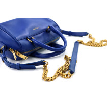 Saint Laurent Bauletto Pelle Blu
