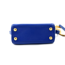 Saint Laurent Bauletto Pelle Blu