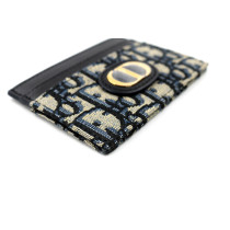 Dior Portacarte Tela Jacquard Blu