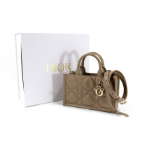 Dior Book Tote Mini Pelle Tortora