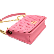 Miu Miu Tracollina Pelle Rosa