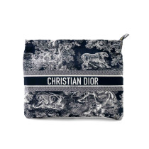 Dior Pochette Travel Tela Blu