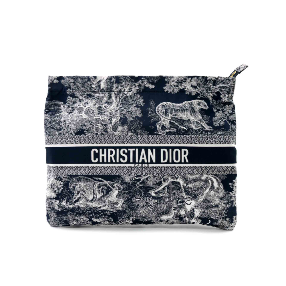 Dior Pochette Travel Tela Blu