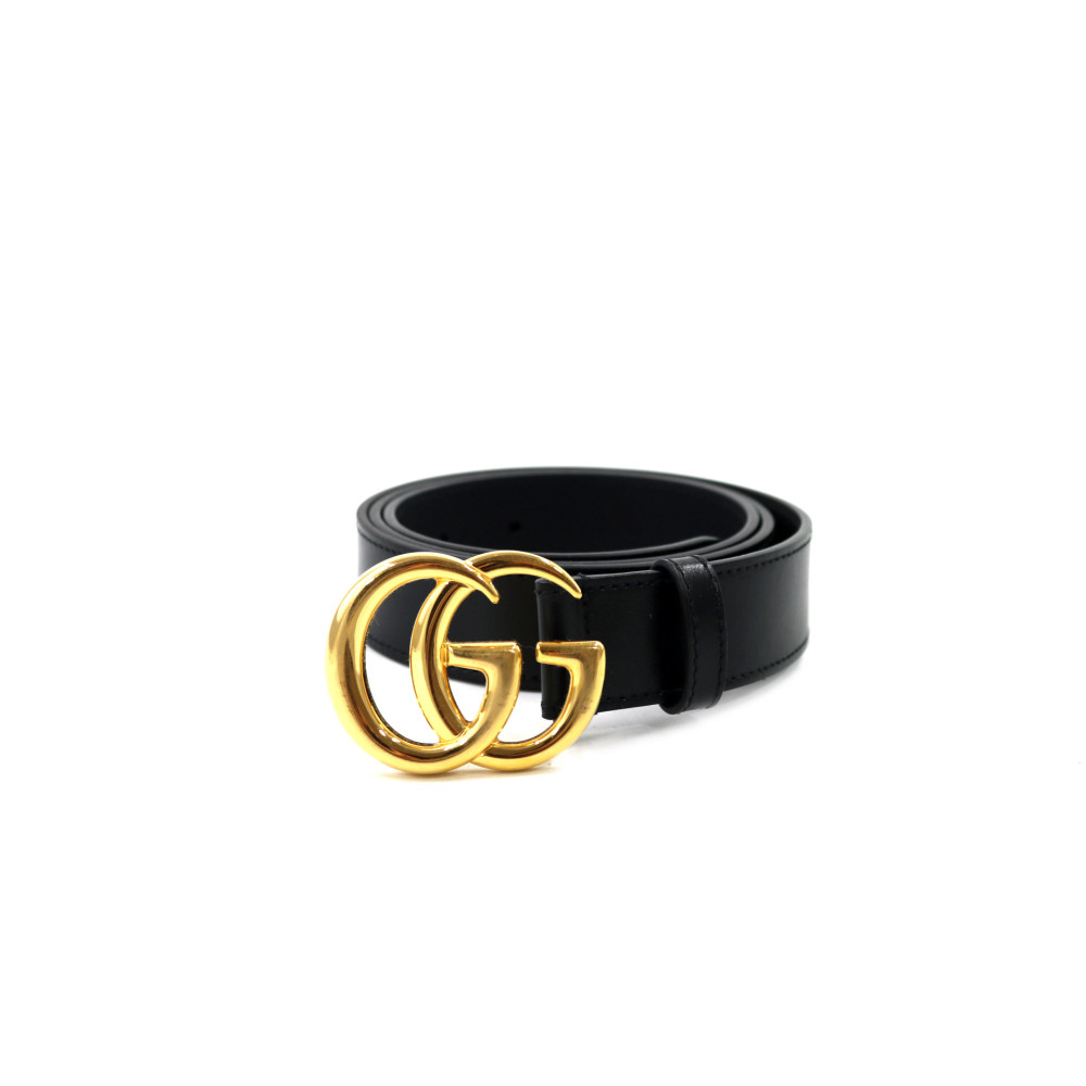 Gucci Cintura Marmont Pelle Nera