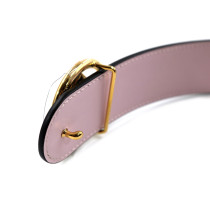 Fendi Cintura Reversibile Pelle Nera e Rosa
