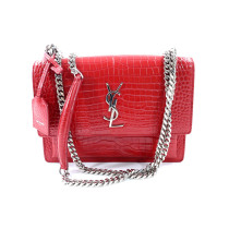 Saint Laurent Sunset Media Pelle Rossa