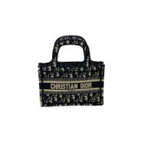 Dior Book Tote Mini Tela Blu