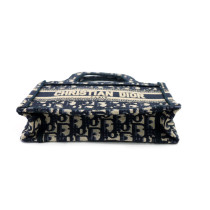 Dior Book Tote Mini Tela Blu