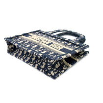 Dior Book Tote Mini Tela Blu