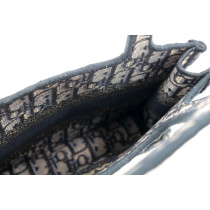 Dior Book Tote Mini Tela Blu