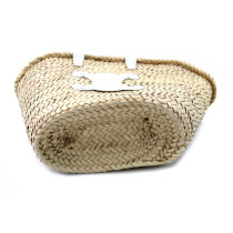 Celine Classic Panier Triomphe Rafia Beige