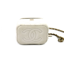 Chanel Vanity Case Pelle Bianca