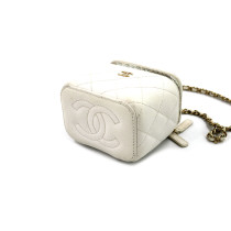 Chanel Vanity Case Pelle Bianca