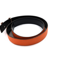 Hermes Cintura Pelle Nera e Arancio