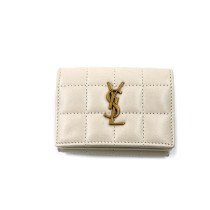 Saint Laurent Portafoglio Pelle Panna