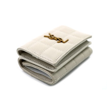 Saint Laurent Portafoglio Pelle Panna