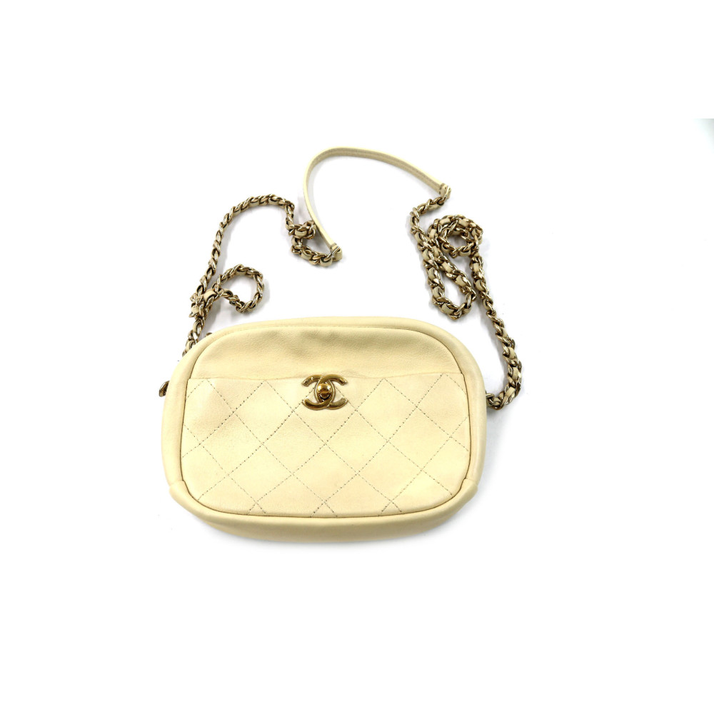 Chanel Camera Bag Pelle Panna