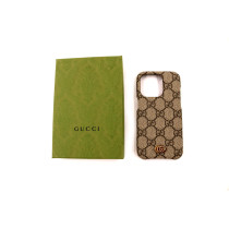 Gucci Portacellulare Iphone 14 Pro Pelle Marrone