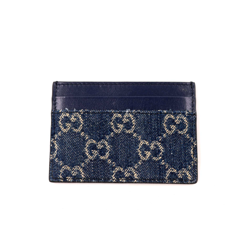 Gucci Portacarte Denim GG Blu