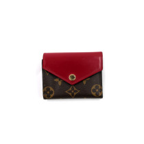 Louis Vuitton Portafoglio Monogram e Pelle Rossa