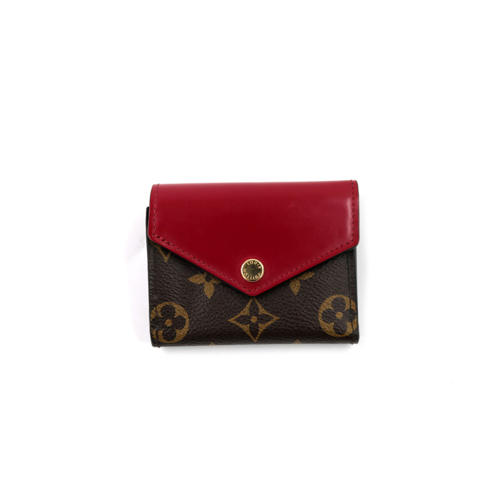 Louis Vuitton Portafoglio Monogram e Pelle Rossa