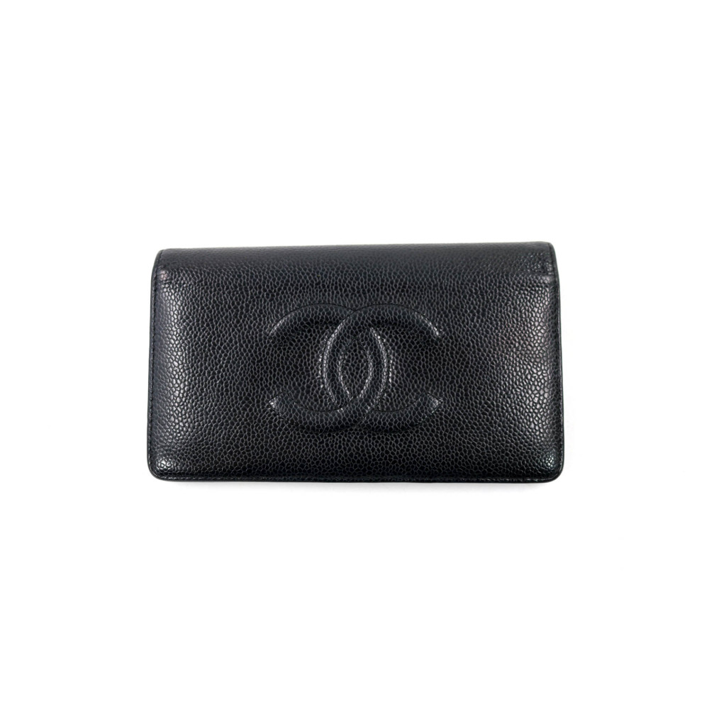 Chanel Portafoglio Timeless Pelle Caviar Nera