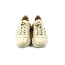 Gucci Sneackers Pelle e Tessuto Bianco