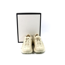 Gucci Sneackers Pelle e Tessuto Bianco
