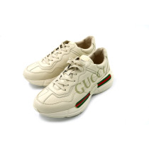 Gucci Sneackers Pelle e Tessuto Bianco