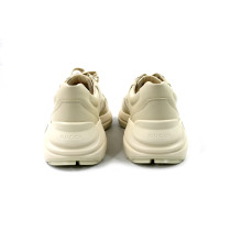 Gucci Sneackers Pelle e Tessuto Bianco
