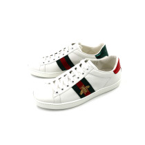 Gucci Sneackers Pelle e Tessuto Bianco