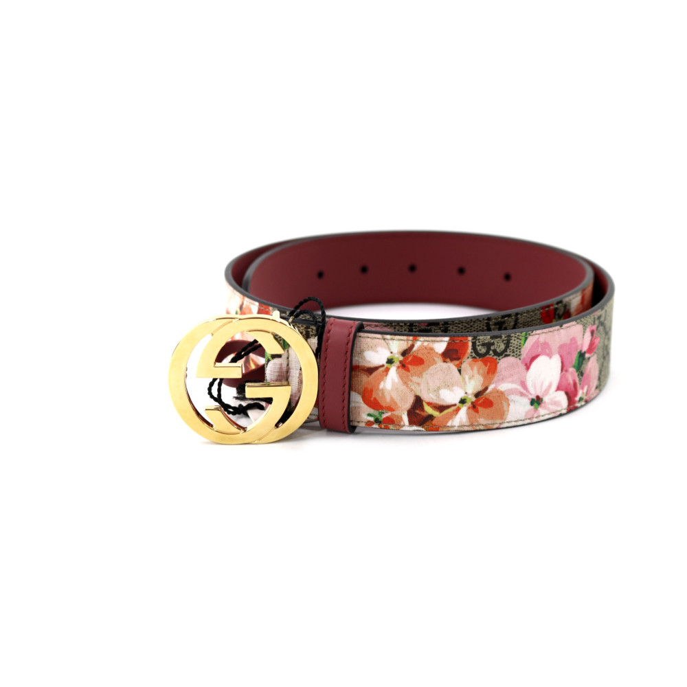 Gucci Cintura GG Beige e Pelle Rosa